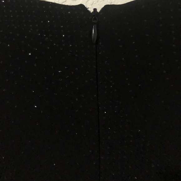 Calvin Klein Black Glitter Faux Wrap Dress Size 10 - Picture 5 of 7